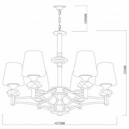 Подвесная люстра Vele Luce Benfatta VL1354L06  - 2 купить